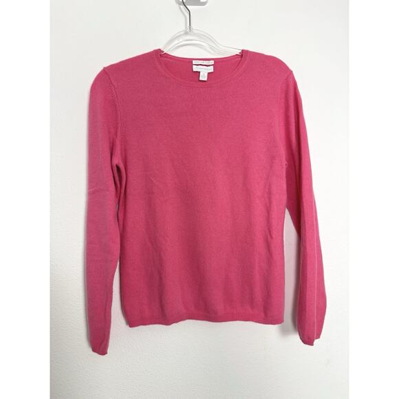 100% Cashmere Sweater Pink Crewneck Pullover Charter Club M - Picture 1 of 9